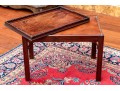Antique Carved Walnut Tray Top Side Table