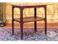 Antique Georgian Style Mahogany End Table On Casters