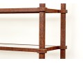 Iron, Oak, And Glass Etagere