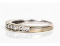 14k Gold Channel Set Round Faceted Diamond Band Ring, App. 0.24 TCW, Size 7.5