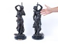 Set Of Two Bronzed Figural Table Lamps