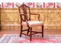Antique George III Shield Back Custom Upholstered Armchair