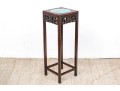 Chinese Wood Stand With Champleve Inset Top