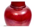 Chinese Red Glazed Porcelain Vase Form Table Lamp