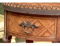 Antique Marquetry Inlaid Two-Tiered End Table