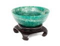 Carved Green Agate Bowl On Stand