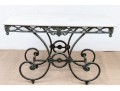 Cast Aluminum And Stone Top Console