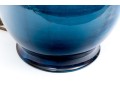 Pair Of Blue Glazed Vase Form Table Lamps