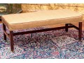 Fabulous George III Style Carved Mahogany Custom Ostrich Upholstered Bench