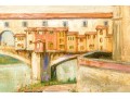 Signed G. Massi, Oil On Canvas, Ponte Vecchio, Florence
