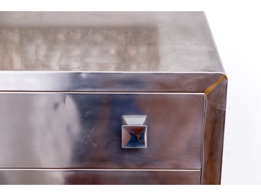 Vintage Simons Furniture Art Deco Aluminum Clad Chest, Ca. 1940's