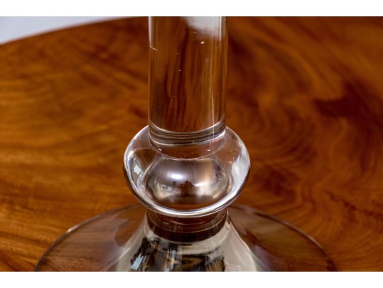 Substantial Pair Of Glass Candlesticks