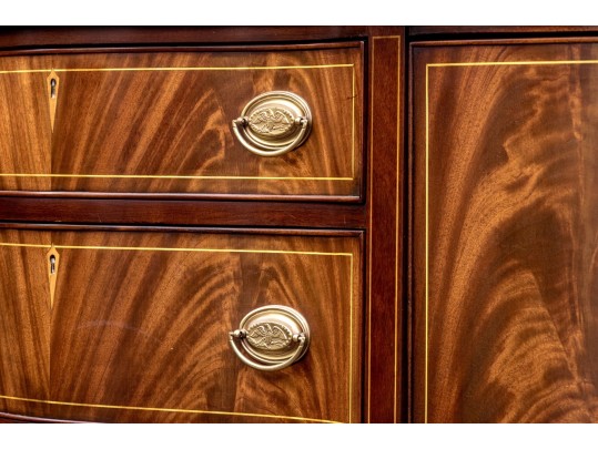 Henkel Harris Federal Style Mahogany Oxbow Sideboard