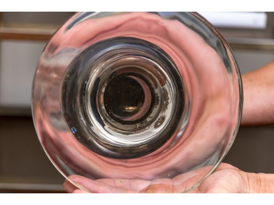 Substantial Pair Of Glass Candlesticks