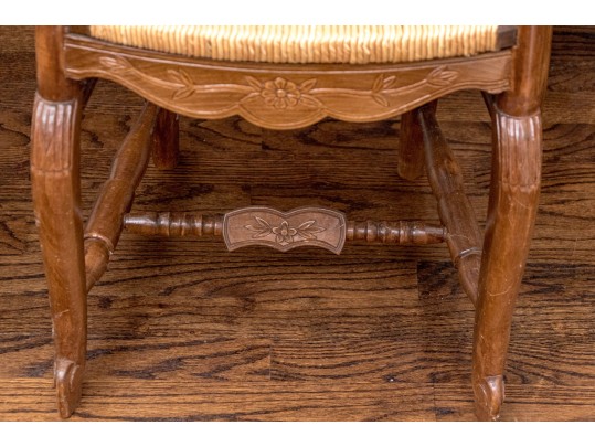 Set Of Four French Country Ladder Back Chairs