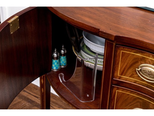 Henkel Harris Federal Style Mahogany Oxbow Sideboard