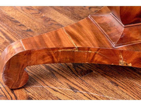 Stunning Mahogany Pedestal Flip Top Atrium Table