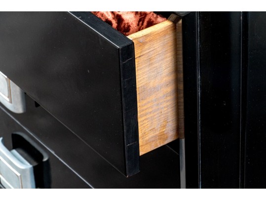 Pair Of Futurama Dresser Chests With Fitted Mirror Tops