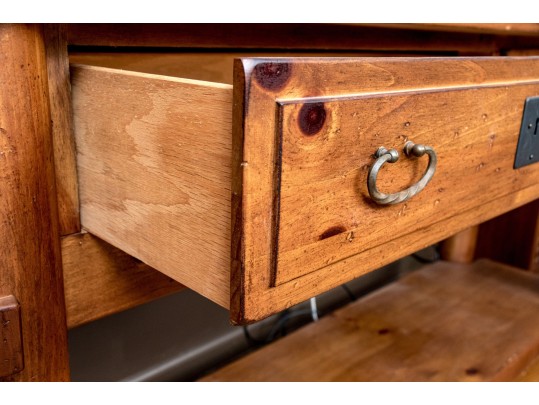 Lane Furniture Pine Two Tiered Console Table