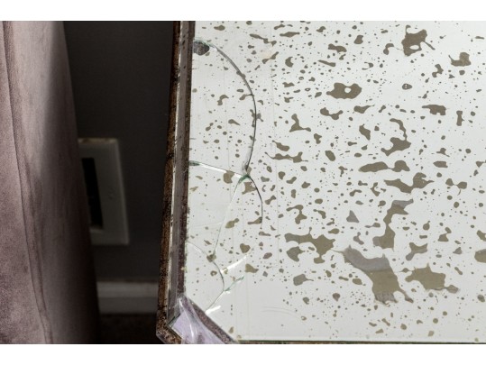 Lavish Set Of Two Compatible Mirrored Nightstands