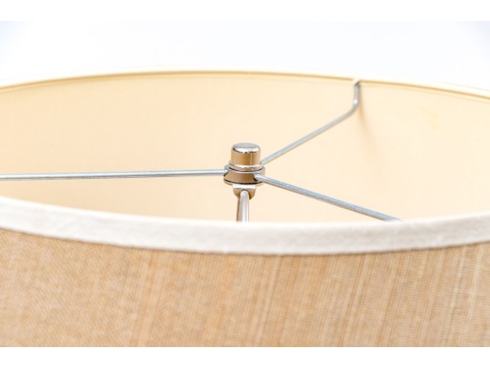 Pair Of Chrome And Faux Shell Table Lamps