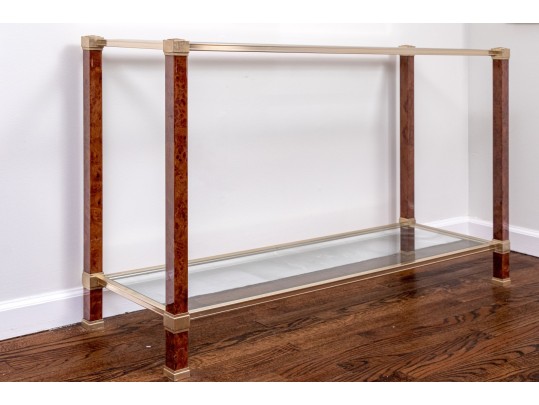 Pierre Vandel Paris Chic Glass Top Console Table