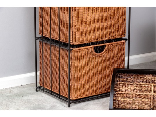 Collection Of Woven Wicker Storage