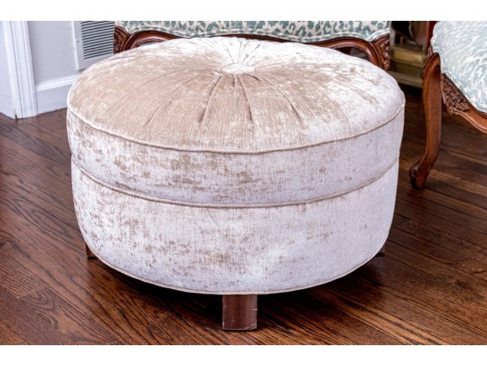 Attrib. Mitchell Gold + Bob Williams Upholstered Poof Ottoman