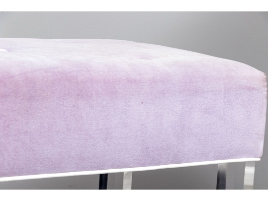 Chic Custom Upholstered Lucite Bench