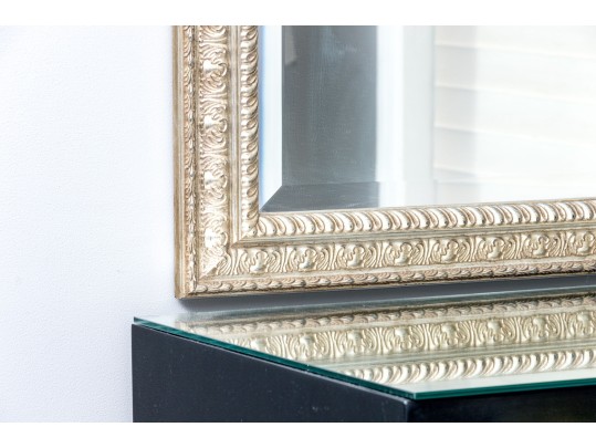 Lavish Silvered And Carved Gesso And Wood Mirror
