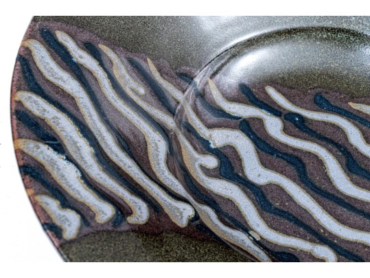 Signed Studio Pottery Centerpiece Bowl