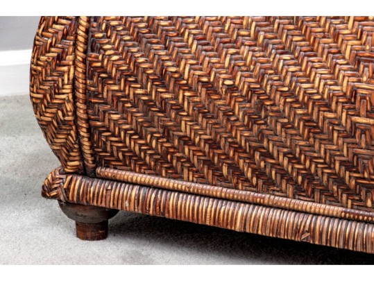 Quality Bombe Form Rattan Woven Storage Chest