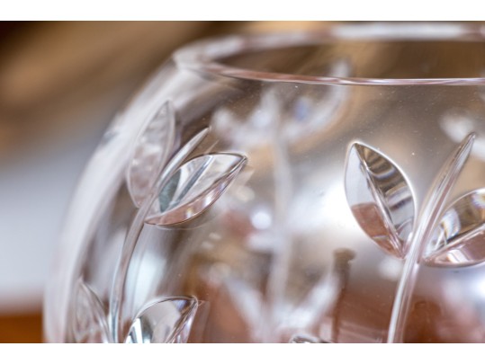 Tiffany & Co. Crystal Floral Vine Rose Bowl