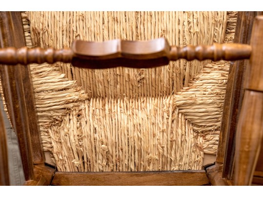 Set Of Four French Country Ladder Back Chairs