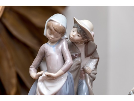 Group Of Two Lladro Porcelain Figural Sculptures
