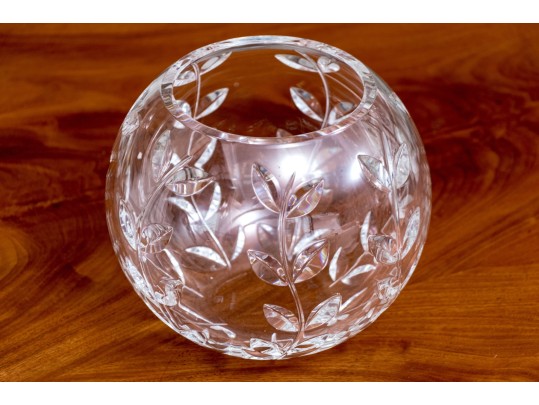 Tiffany & Co. Crystal Floral Vine Rose Bowl