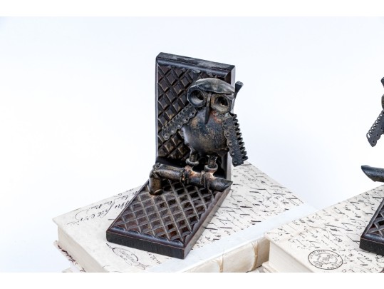 Eclectic Collection Of Table Top Items With Barometer