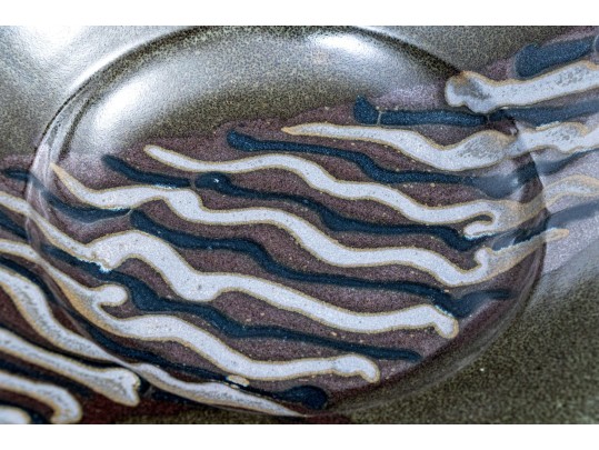 Signed Studio Pottery Centerpiece Bowl