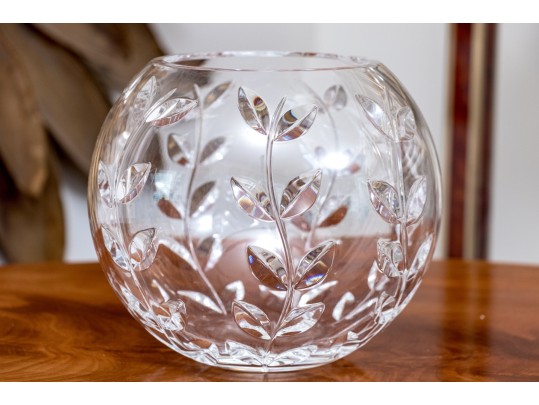 Tiffany & Co. Crystal Floral Vine Rose Bowl