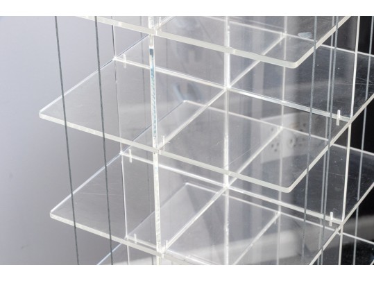 Stylish Lucite Rolling Storage Etagere