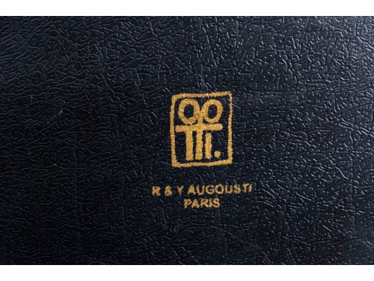 R & Y Augousti Paris Faux Shagreen Serving Tray