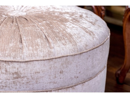 Attrib. Mitchell Gold + Bob Williams Upholstered Poof Ottoman
