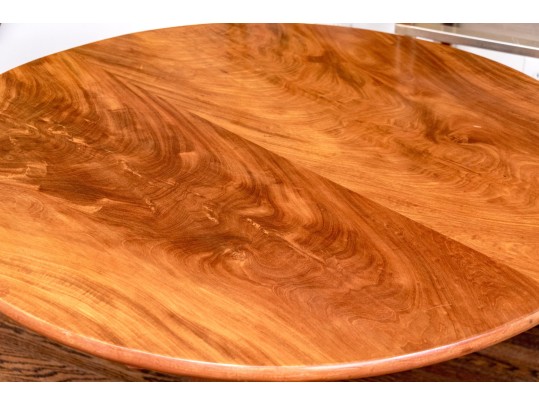 Stunning Mahogany Pedestal Flip Top Atrium Table