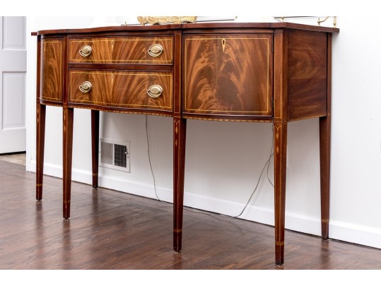 Henkel Harris Federal Style Mahogany Oxbow Sideboard