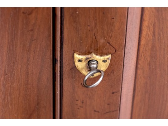 Antique Cherry Armoire Converted To Bar Cabinet From Dove Coat