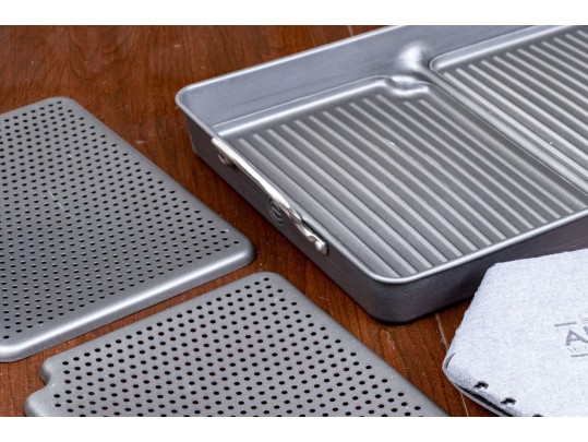 Two-Well Grill Pan With Assorted Accessories