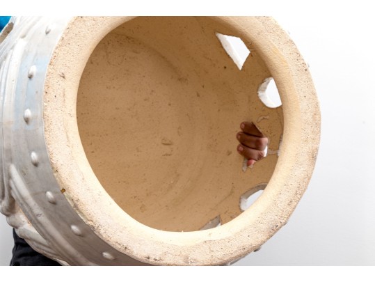 Pair Of Oversized Ceramic Garden Stools