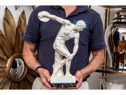 G. Ruggeri Signed Sculpture Of Discobolus Of Myron