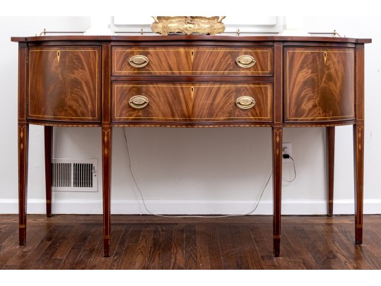 Henkel Harris Federal Style Mahogany Oxbow Sideboard