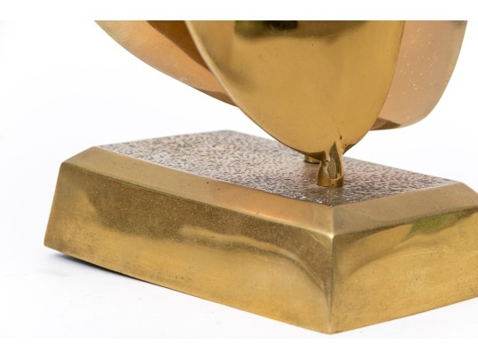 Decorative Brass Abstract Fish Head Sculpture